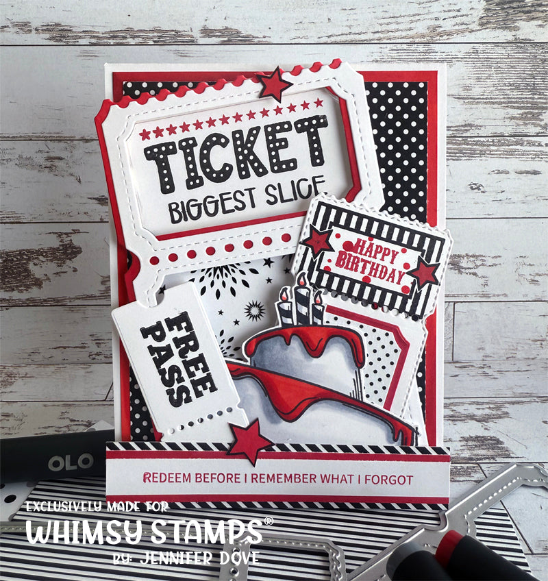 *NEW Terrific Slim Tickets Windows Die Set - Whimsy Stamps