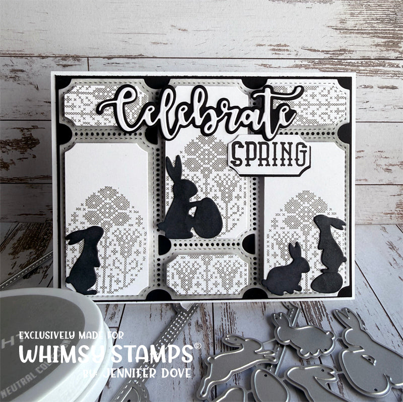 *NEW Bunny Silhouettes Die Set - Whimsy Stamps