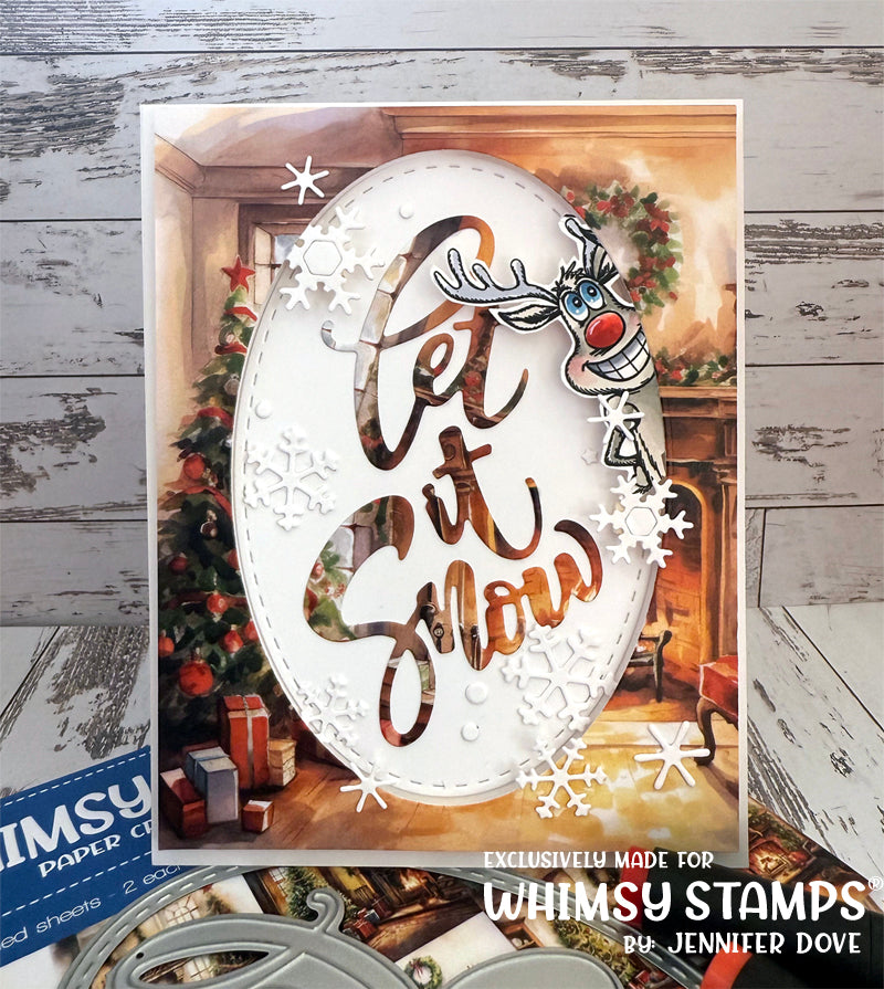 Reindeer Smiles Clear Stamps - Whimsy Stamps