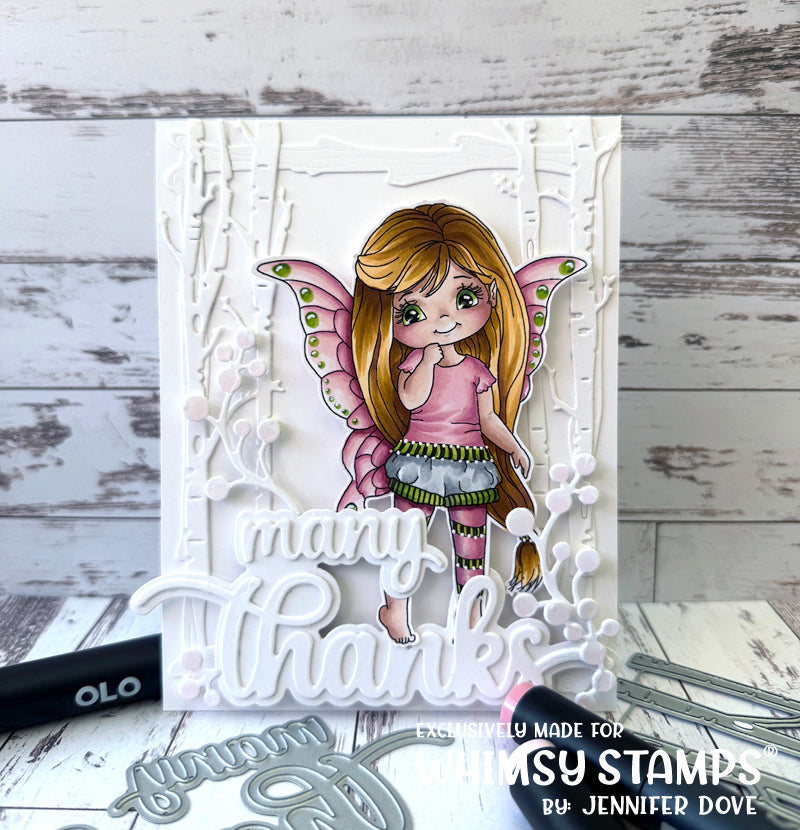 Fairy Shy - Digital Stamp - Whimsy Stamps