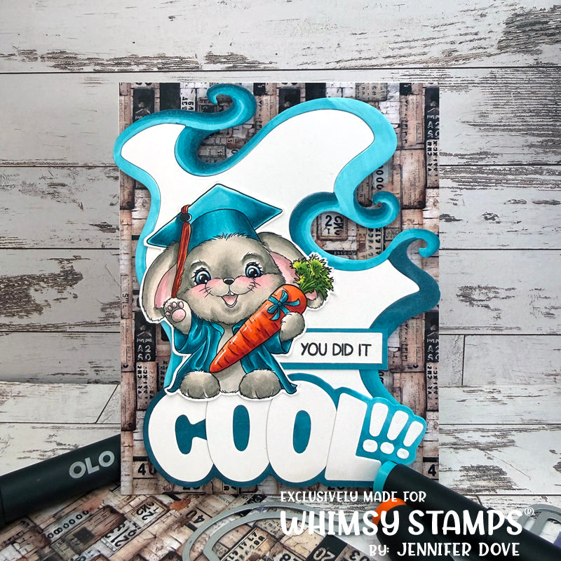Cool Beans Word and Shadow Die Set - Whimsy Stamps