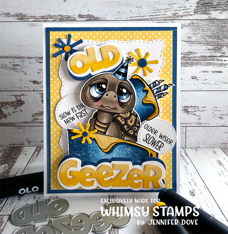 Older Wiser Slower Clear Stamps - Whimsy Stamps