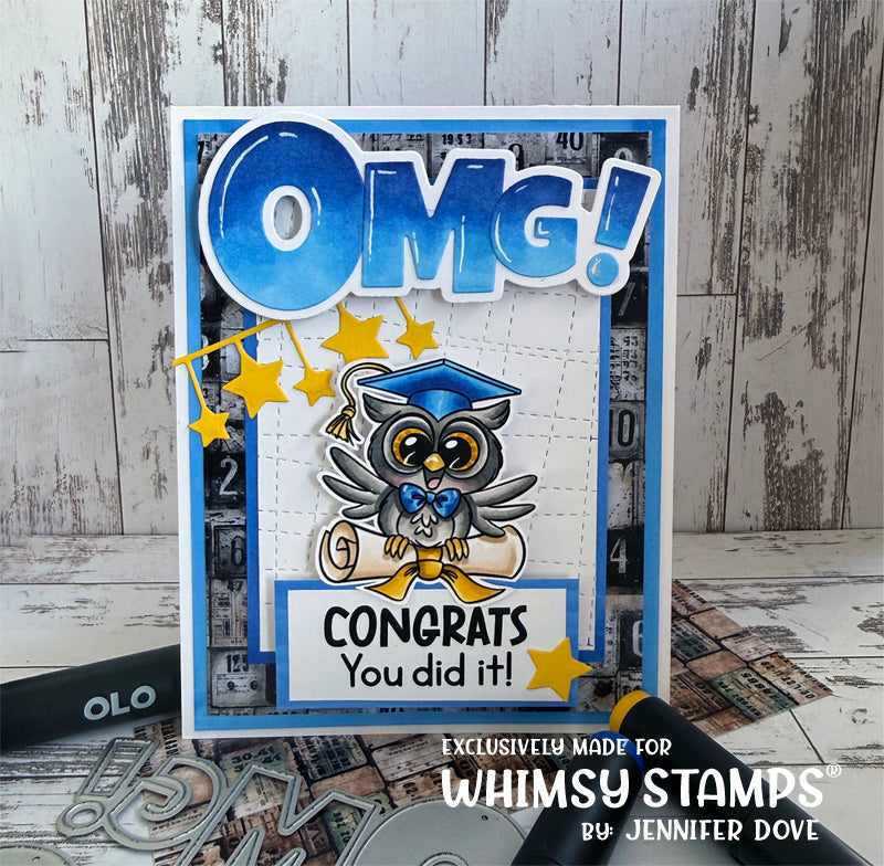 *NEW Owl Ways Reach for the Stars Clear Stamps - Whimsy Stamps
