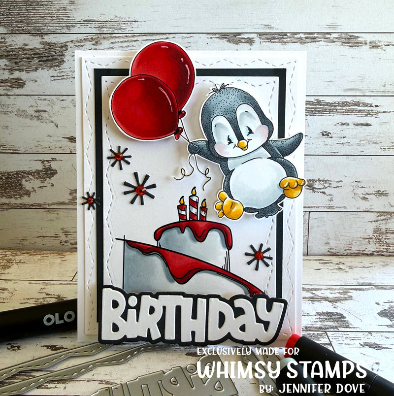 Birthday Sketch Clear Stamps - Whimsy Stamps