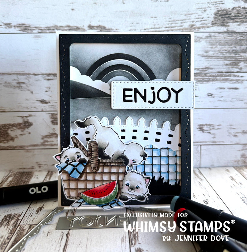 Rainbow Landscape Layering Stencil - Whimsy Stamps
