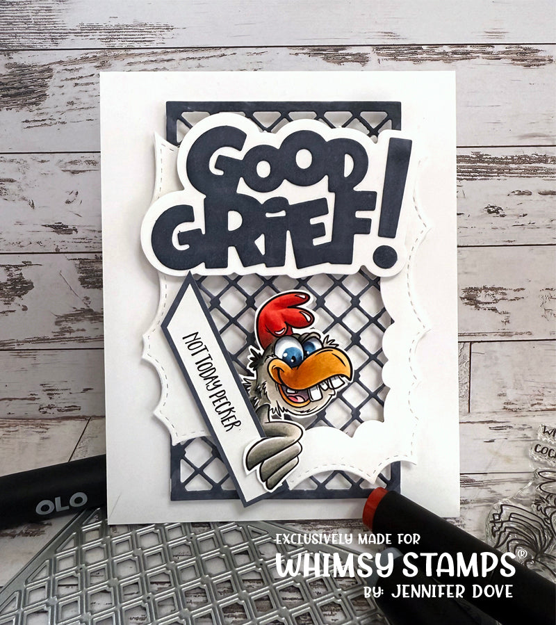 Rowdy Rooster Clear Stamps - Whimsy Stamps