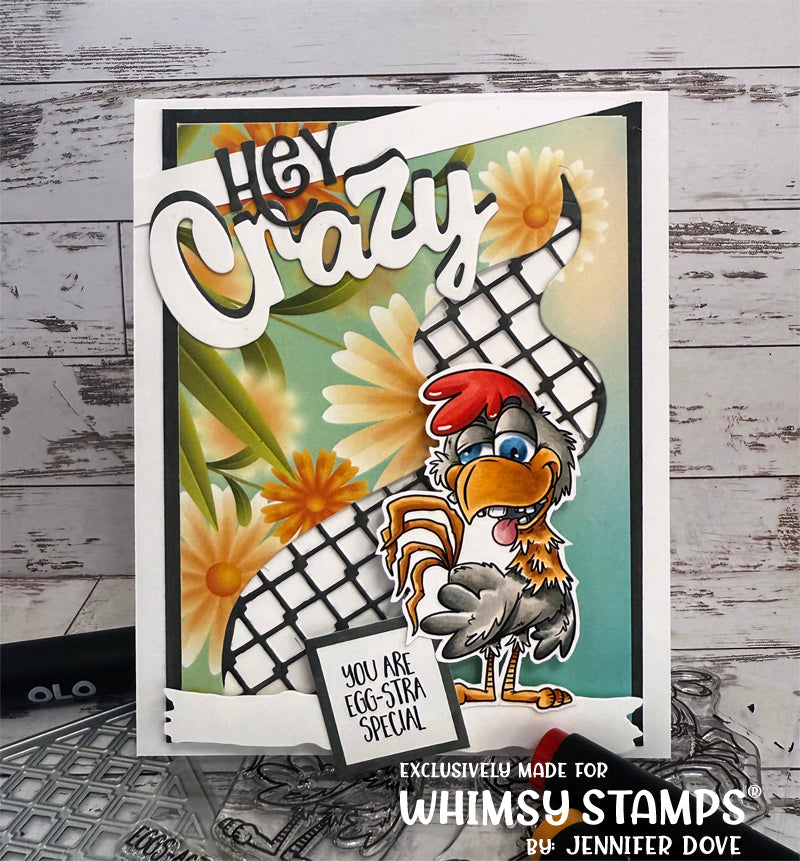 Rowdy Rooster Clear Stamps - Whimsy Stamps