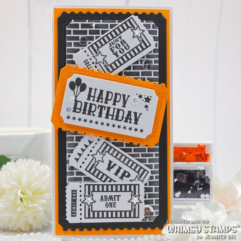 *NEW Terrific Slim Tickets Windows Die Set - Whimsy Stamps