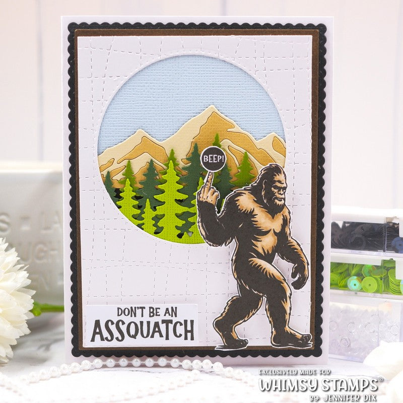 Big Foot Assquatch Clear Stamps - Whimsy Stamps