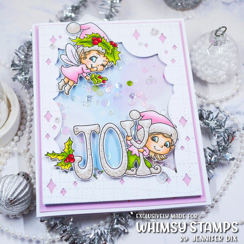 *NEW Christmas Greetings Fairies Clear Stamps - Whimsy Stamps