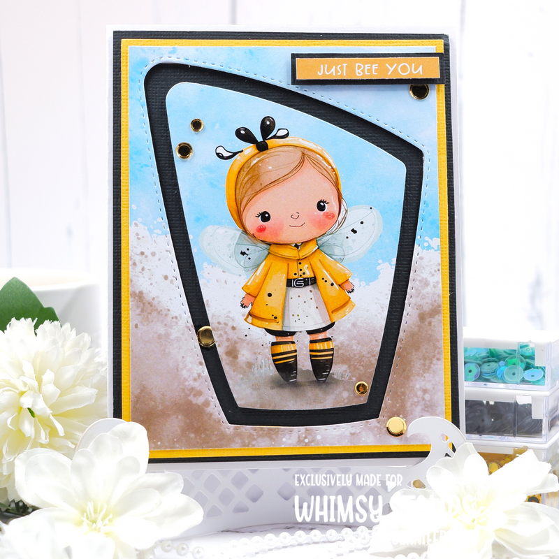 **NEW Quick Card Fronts - Bee Cute - Whimsy Stamps