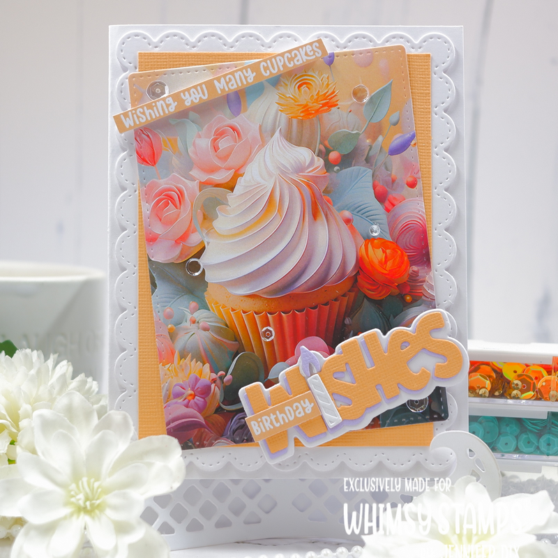 **NEW Birthday Wishes Word and Shadow Die Set - Whimsy Stamps