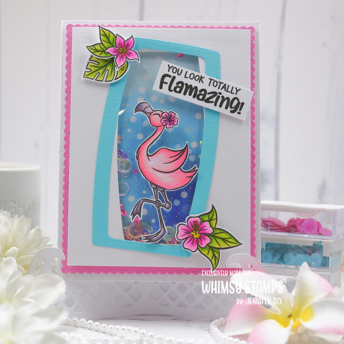 Flamingo Summer Clear Stamps - Whimsy Stamps