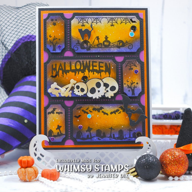 Halloween Bitty Borders Clear Stamps | Whimsy Stamps