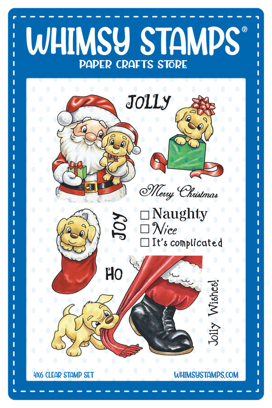 *NEW Jolly Puppy Kisses Clear Stamps - Whimsy Stamps
