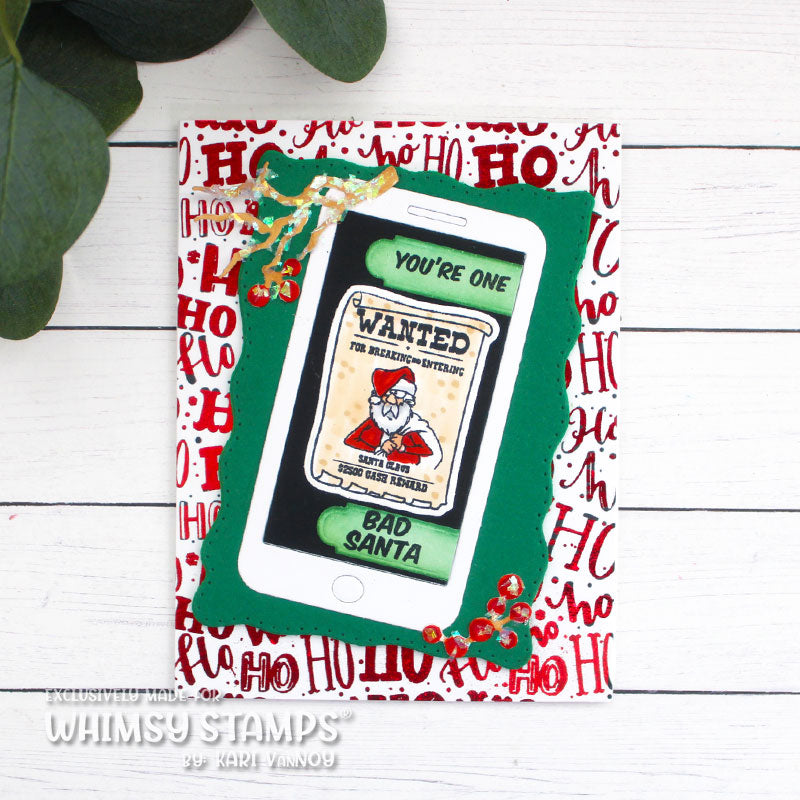 Bad Santa Clear Stamps - Whimsy Stamps