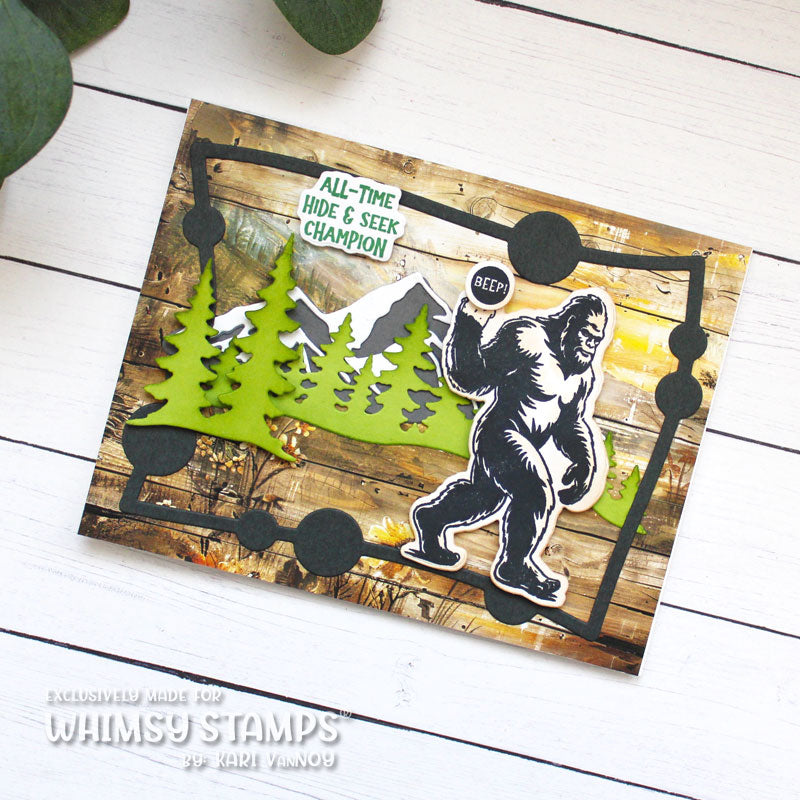 Big Foot Assquatch Clear Stamps - Whimsy Stamps