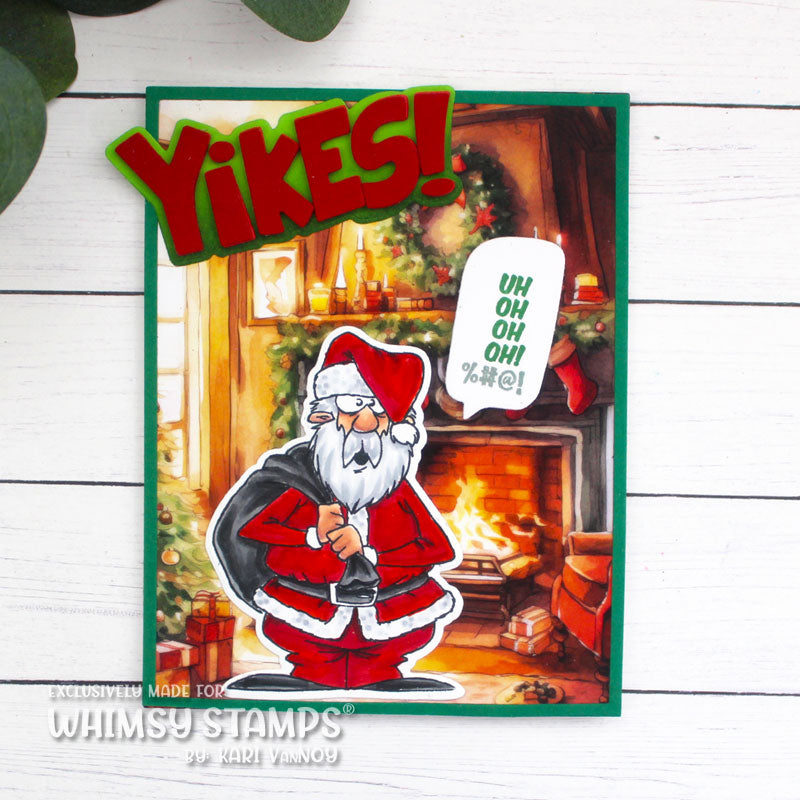 Bad Santa Clear Stamps - Whimsy Stamps