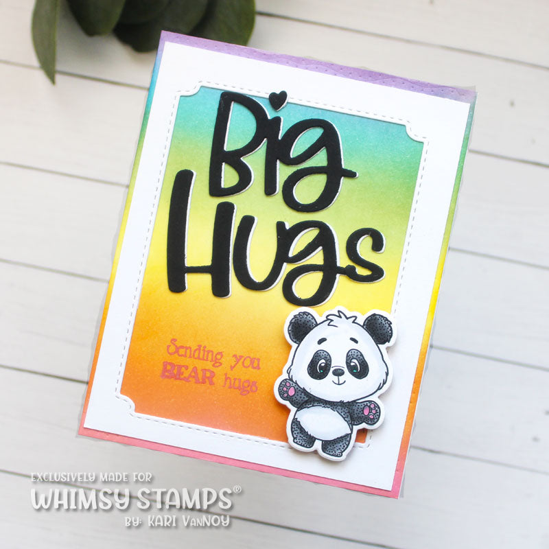 Panda Get Well Clear Stamps