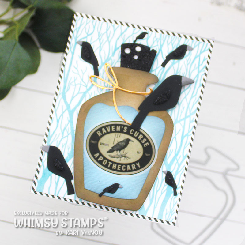 Tree Silhouette Rubber Cling Stamp - Whimsy Stamps