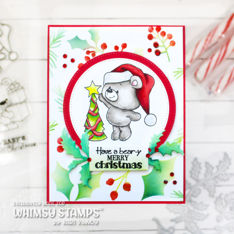 **NEW Teddy Bear Christmas Eve Clear Stamps - Whimsy Stamps