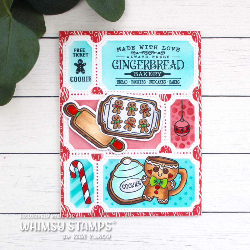 Terrific Tickets Shadows and Patterns Layering Stencil - Whimsy Stamps