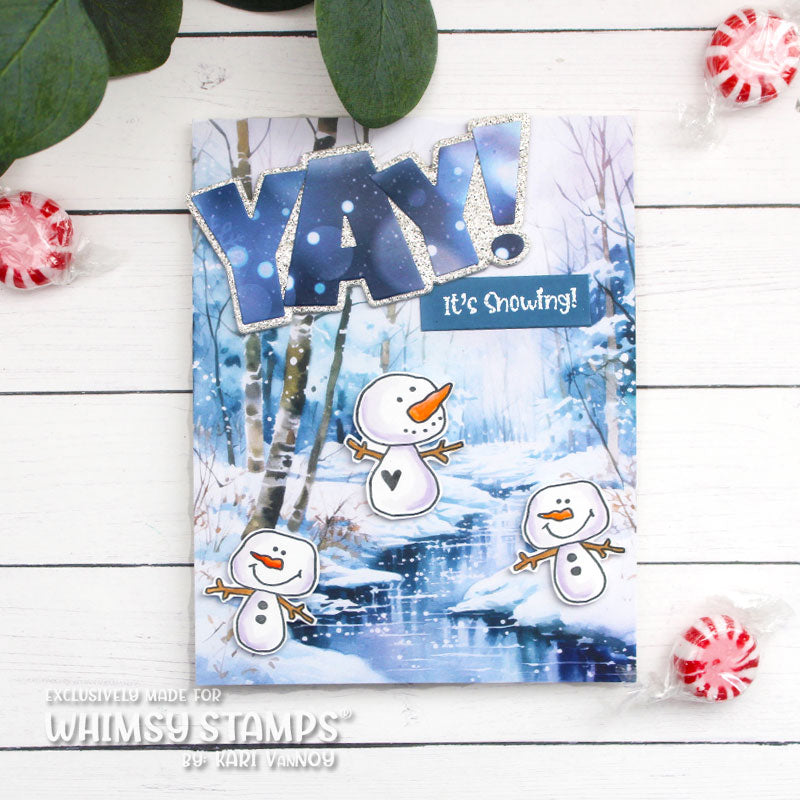 **NEW Snowman Smiles Clear Stamps - Whimsy Stamps