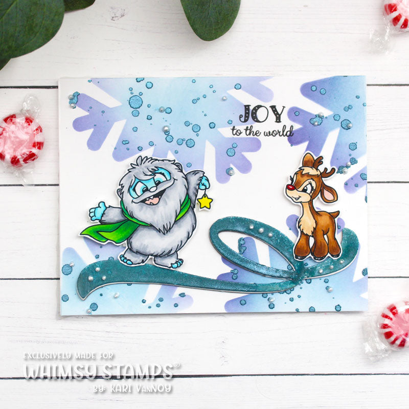 **NEW Don't Peek Yeti Clear Stamps - Whimsy Stamps