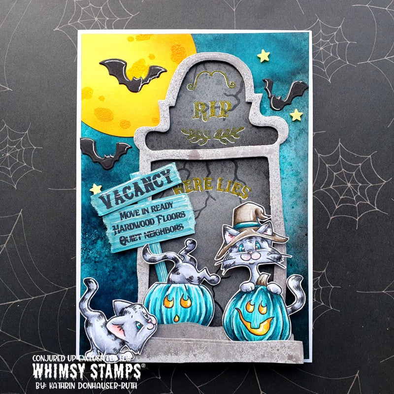 Cat-O-Lanterns Clear Stamps - Whimsy Stamps