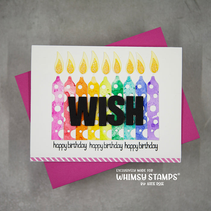 Slimline Birthday Scallops Die - Whimsy Stamps