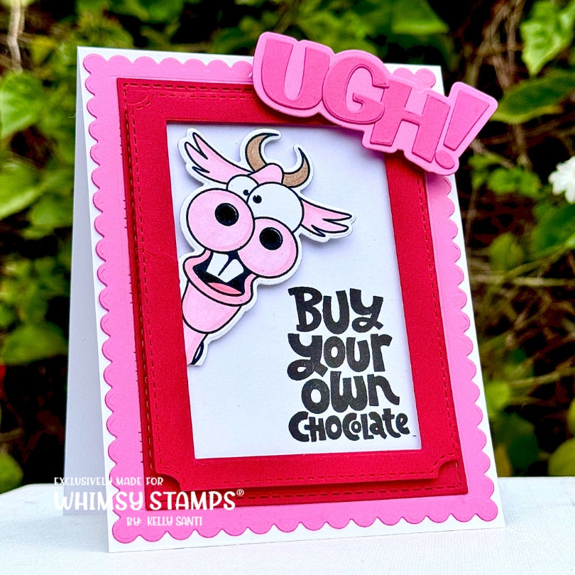 Kiss Off Clear Stamps - Whimsy Stamps
