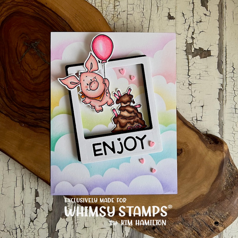 **NEW Piggies Crushed It Clear Stamps - Whimsy Stamps