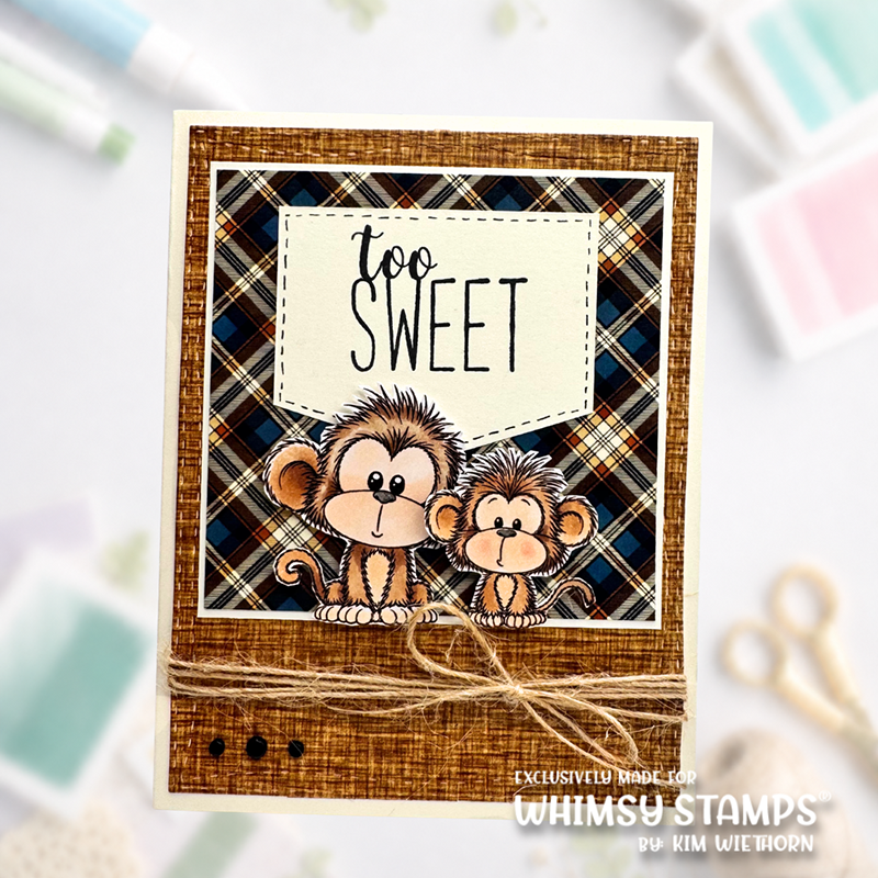 Adorable Monkeys Clear Stamps - Whimsy Stamps