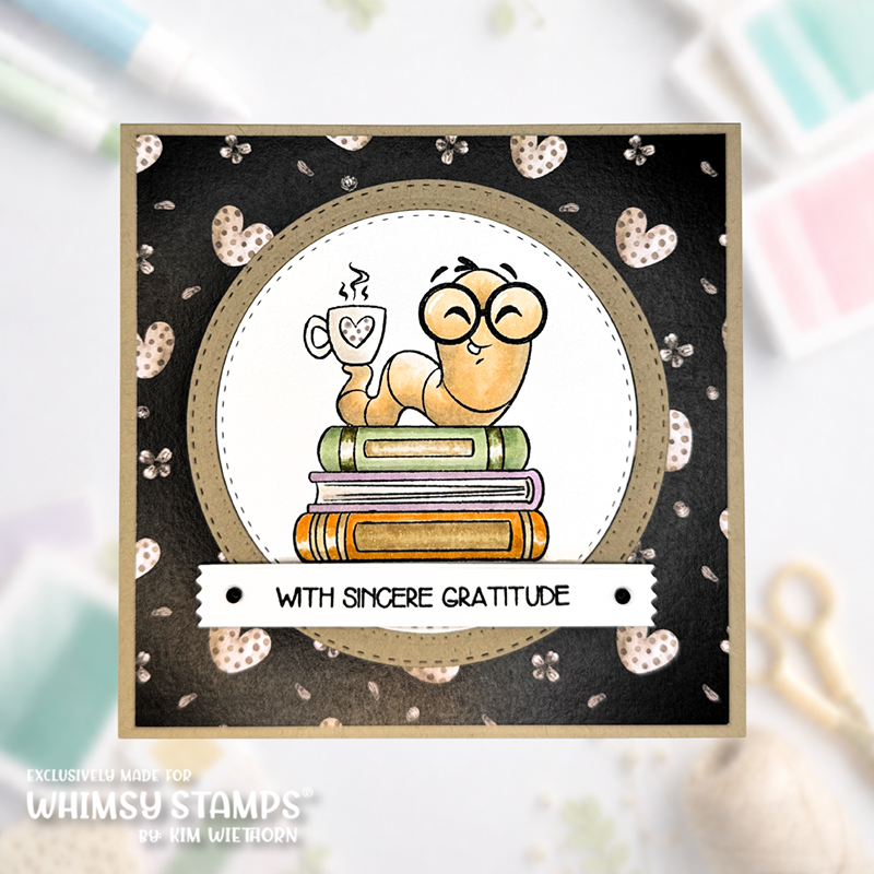 Bookworm Clear Stamps - Whimsy Stamps