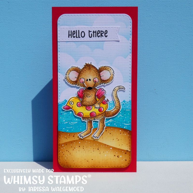 Swim Time Mouse - Digital Stamp - Whimsy Stamps