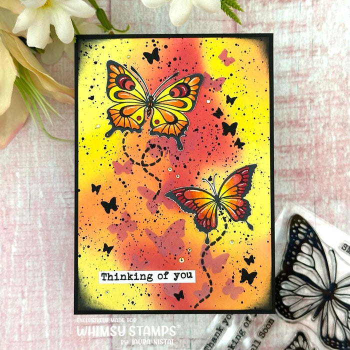 Flight of the Butterflies Stencil - Whimsy Stamps