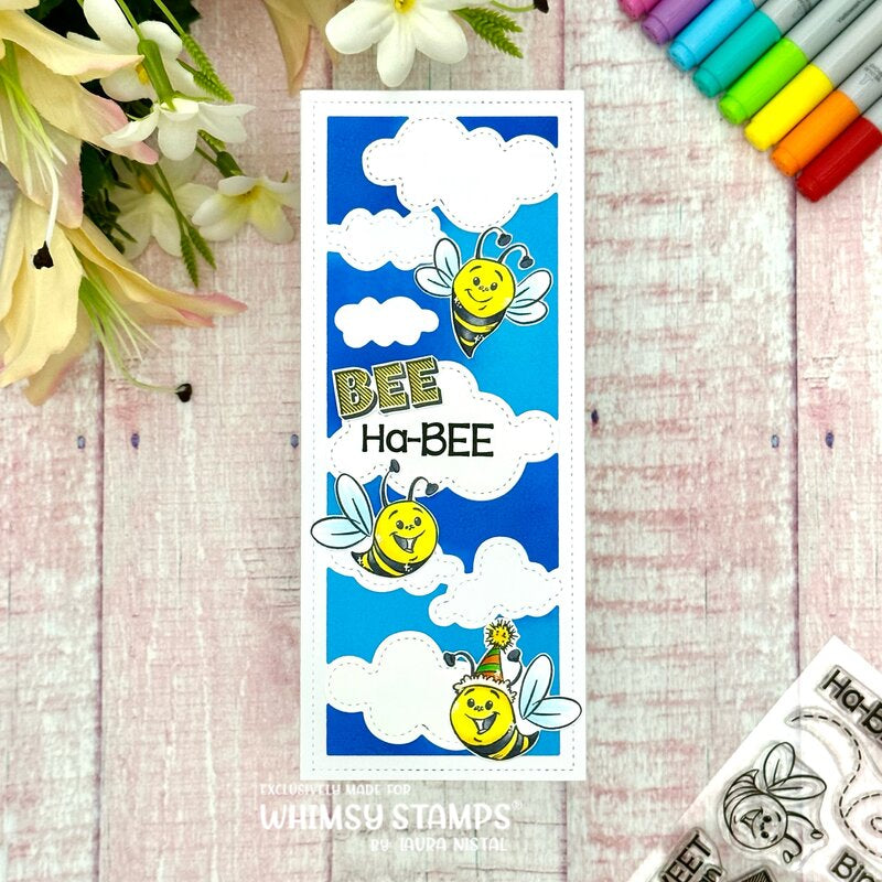 Slimline Clouds Die Set - Whimsy Stamps