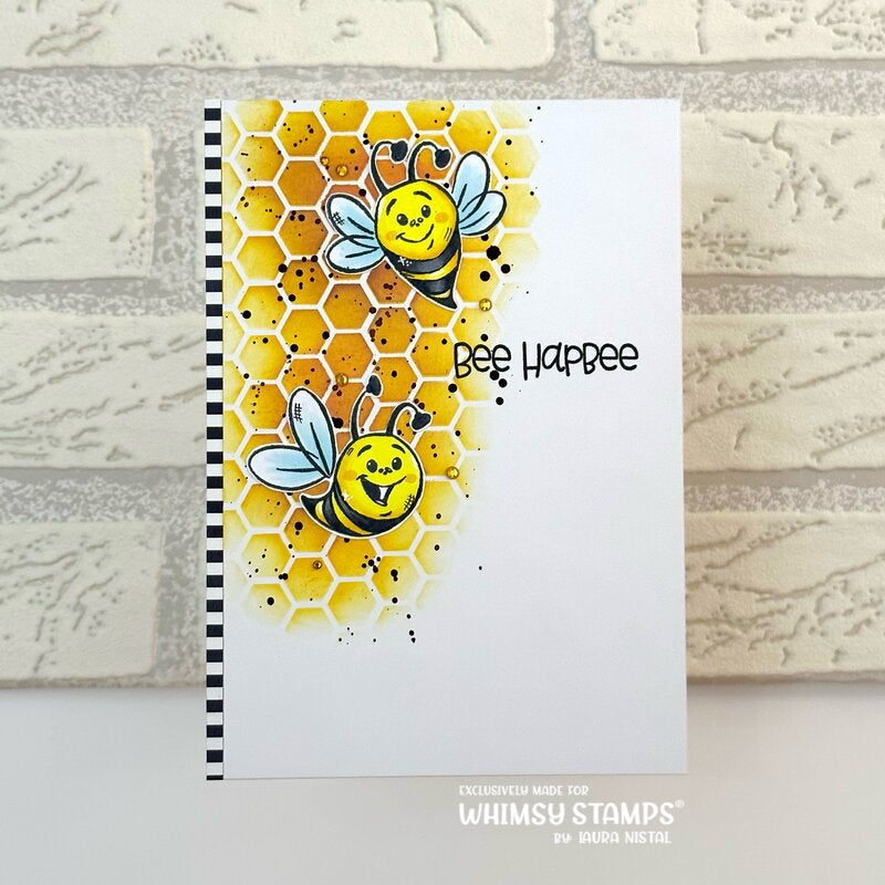 Honeycomb Drips Stencil - Whimsy Stamps