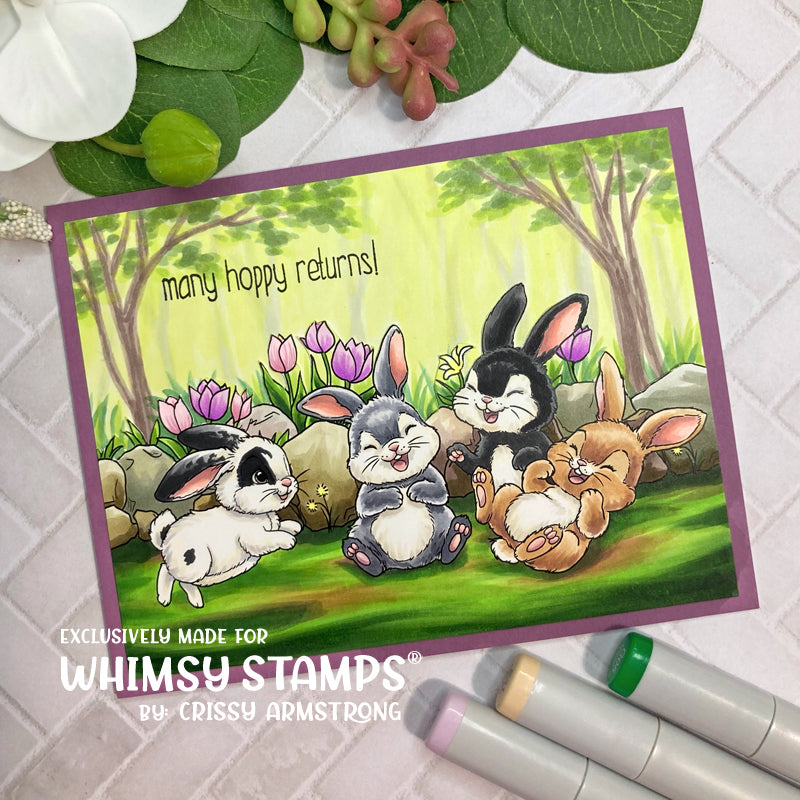 *NEW Funny Bunnies NoFuss Masks - Whimsy Stamps