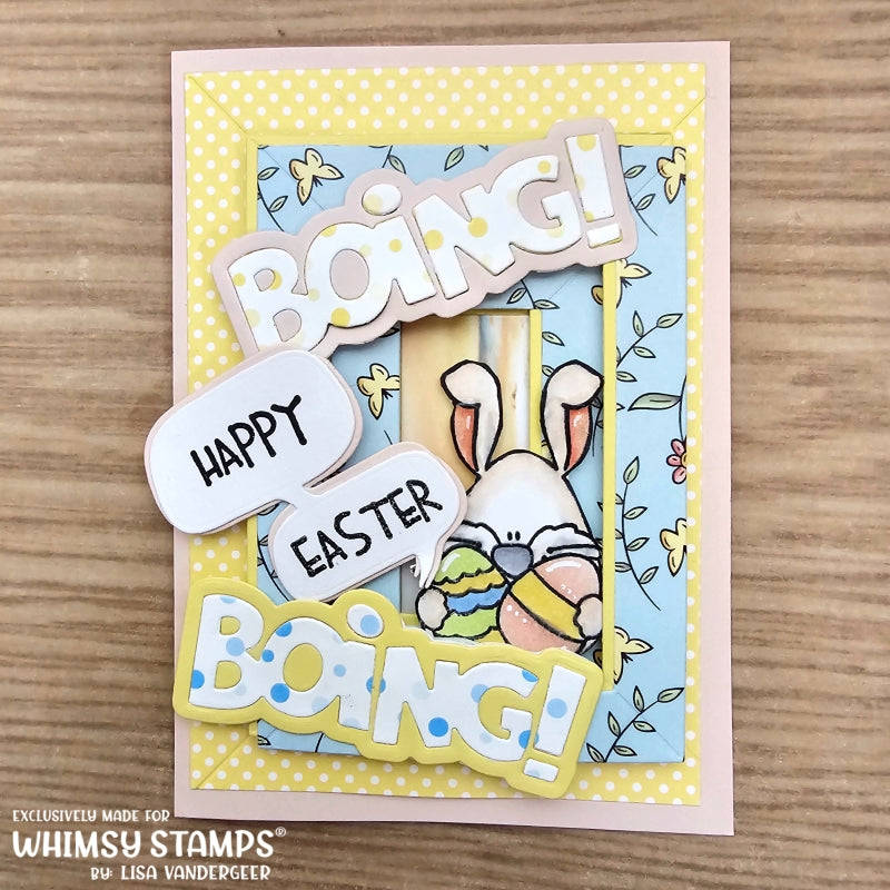 Boing! Word and Shadow Die Set - Whimsy Stamps