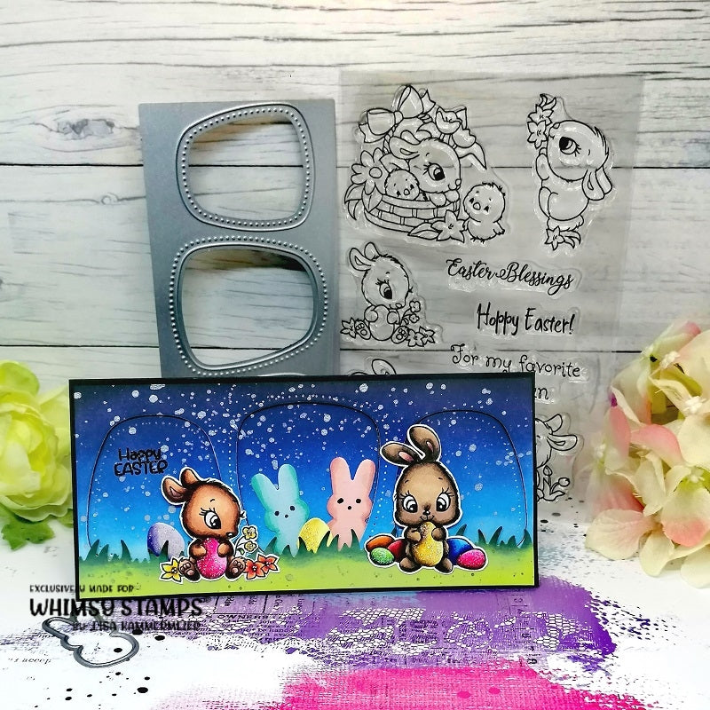 Bunnies in the Garden Clear Stamps - Whimsy Stamps