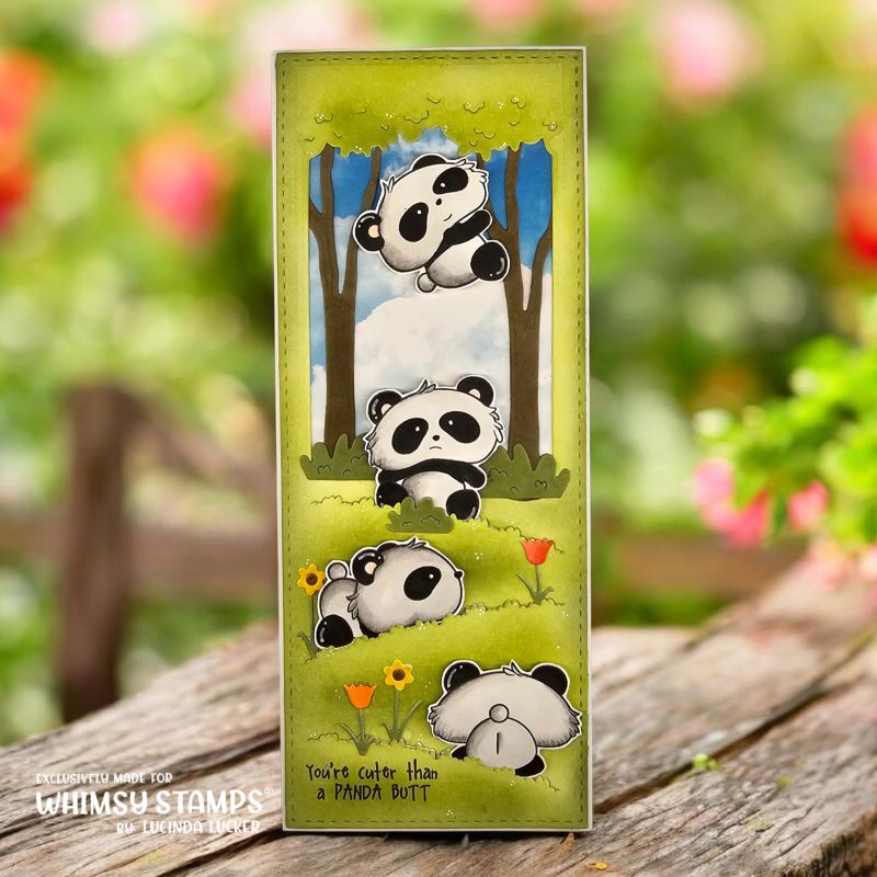 Panda Butt Clear Stamps - Whimsy Stamps