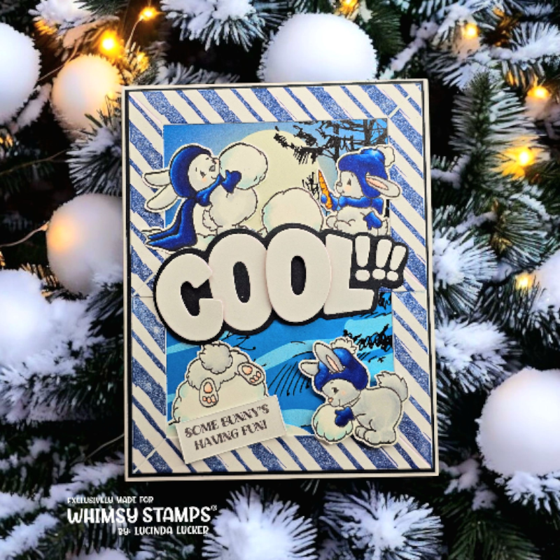 Brushed Stripes Background Rubber Cling Stamp