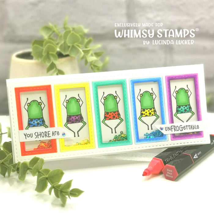 Slimline Five Frames Die - Whimsy Stamps