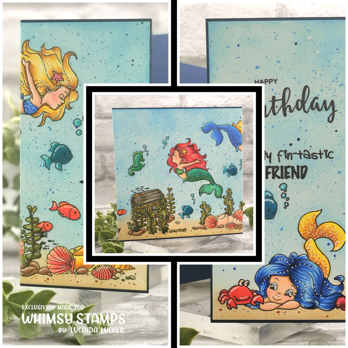 Mermaid Moments Clear Stamps - Whimsy Stamps