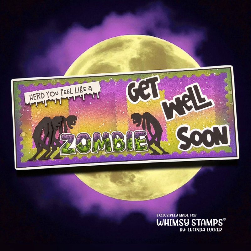 Get Well Soon Word and Shadow Die Set - Whimsy Stamps