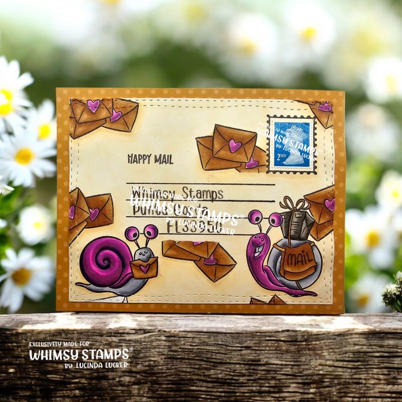 Snail Mail Clear Stamps - Whimsy Stamps