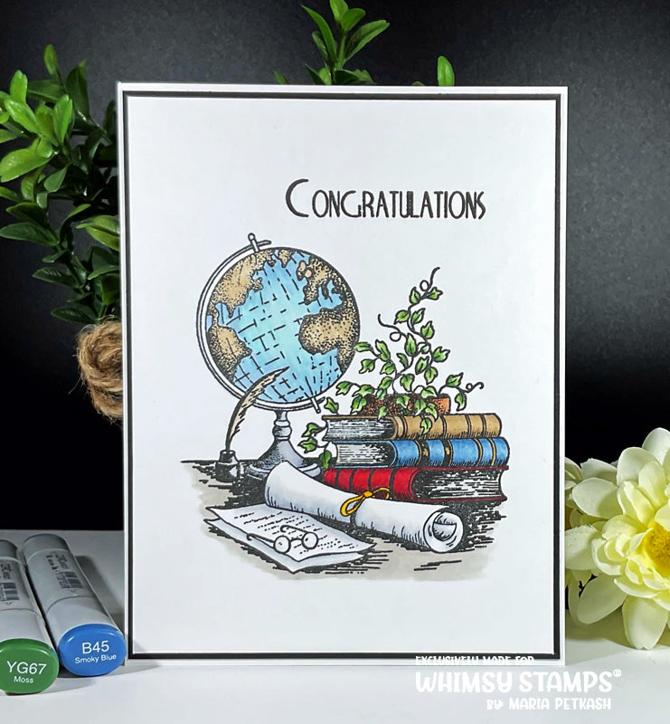 Graduation Clear Stamps - Whimsy Stamps