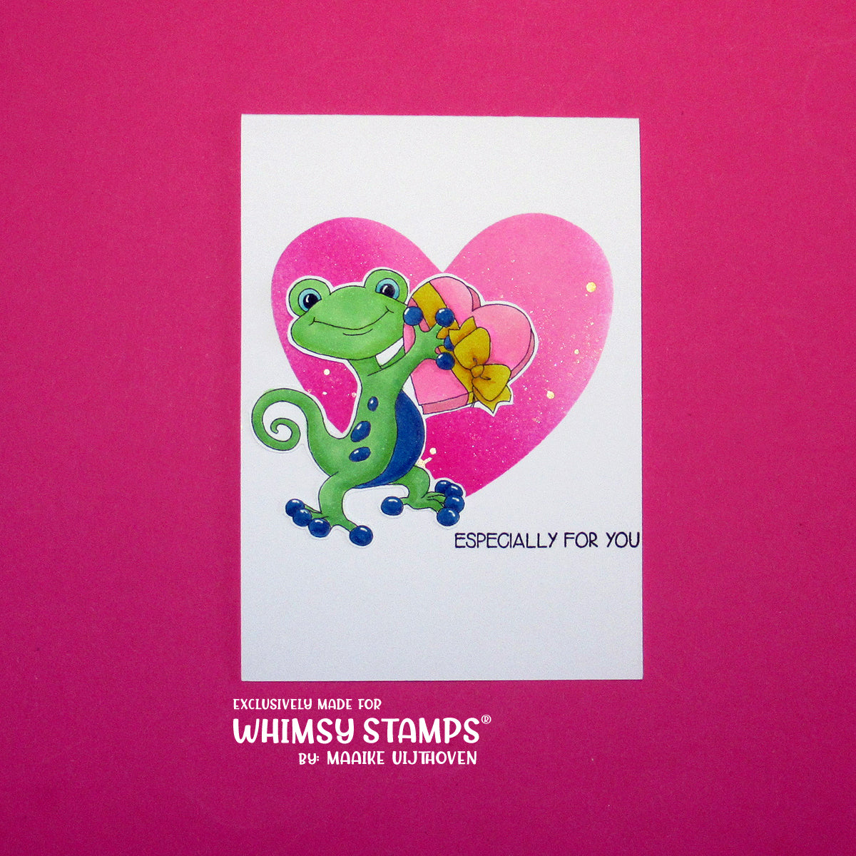 Gecko Love - Digital Stamp - Whimsy Stamps