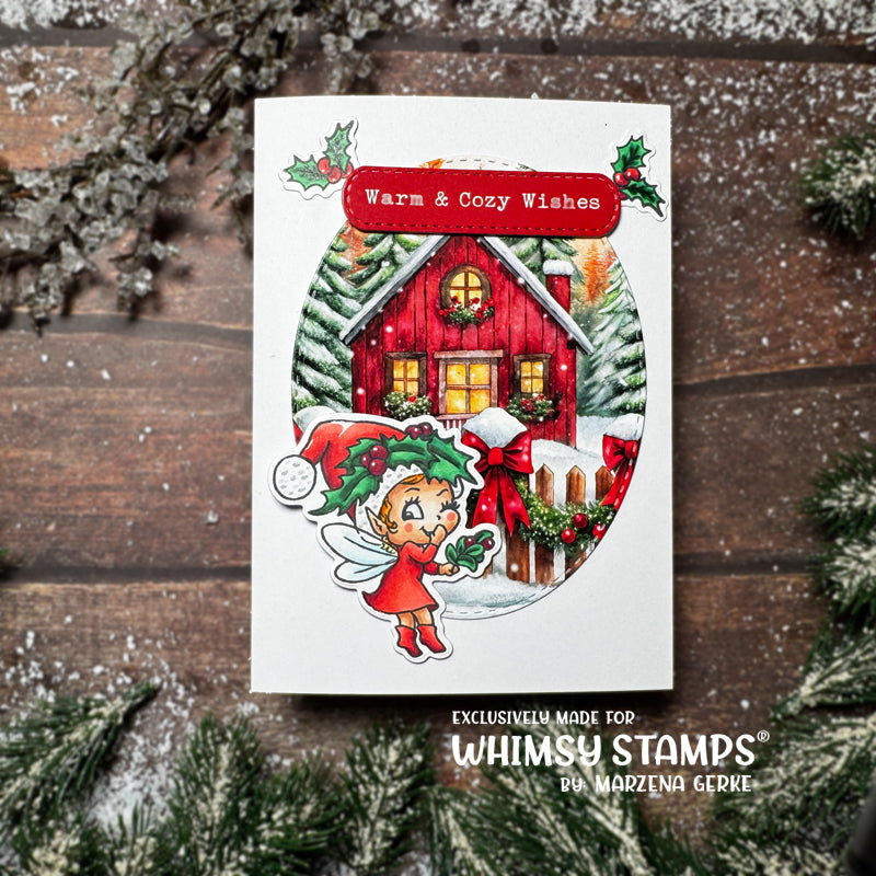 *NEW Christmas Greetings Fairies Clear Stamps - Whimsy Stamps